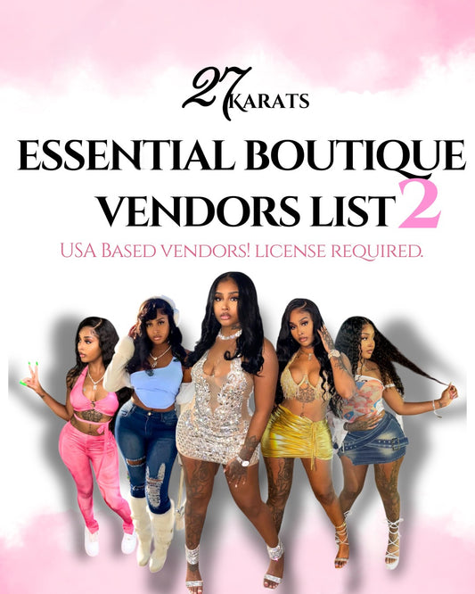 Essential Boutique Vendors List 2