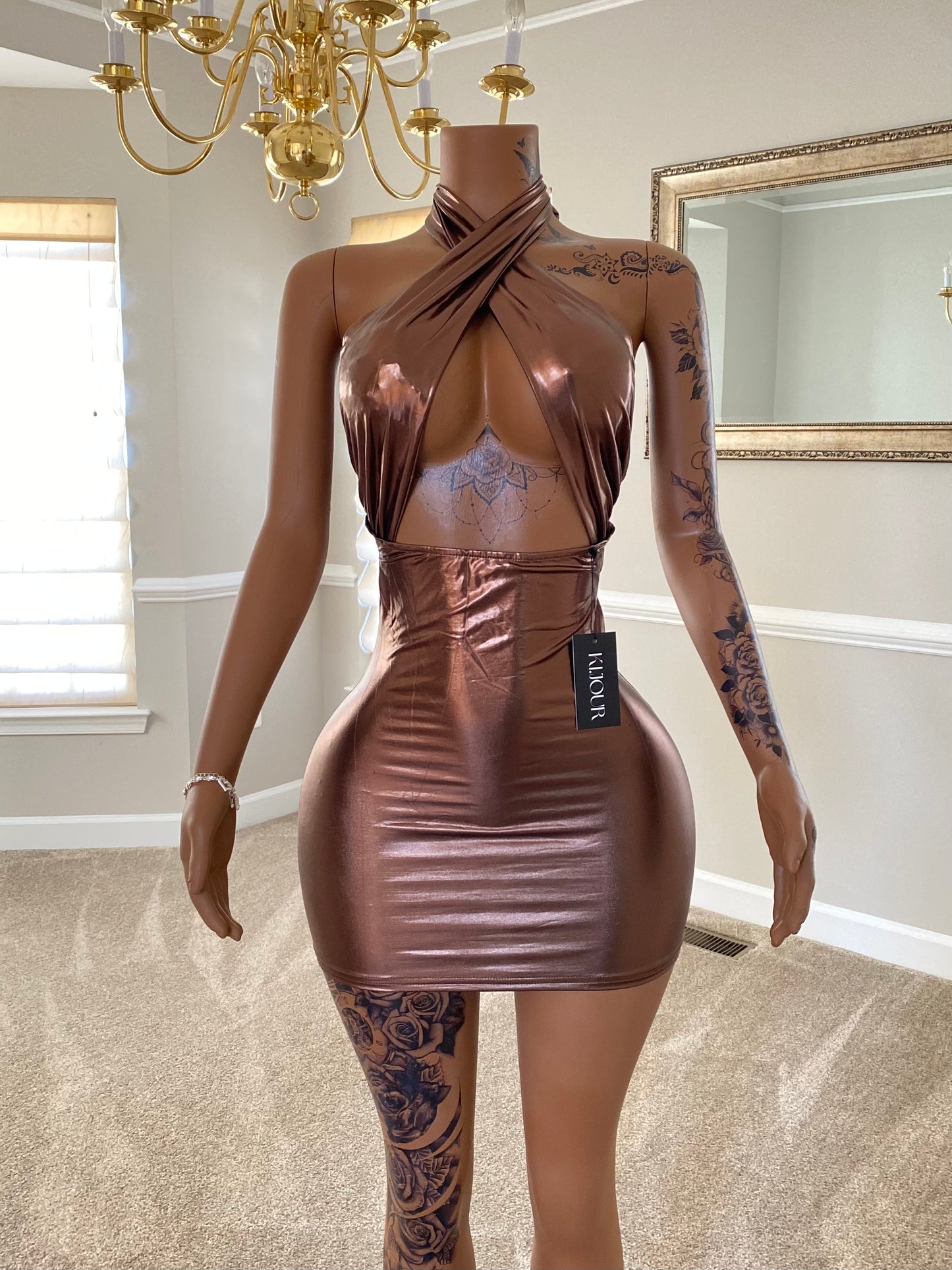 Dipped In Bronze Metallic Dress