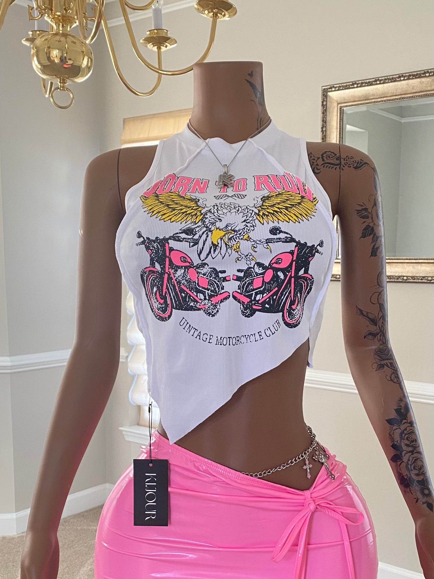 Biker Crop Top