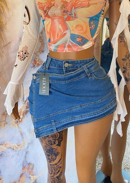 Y2K Crossover Denim Skort