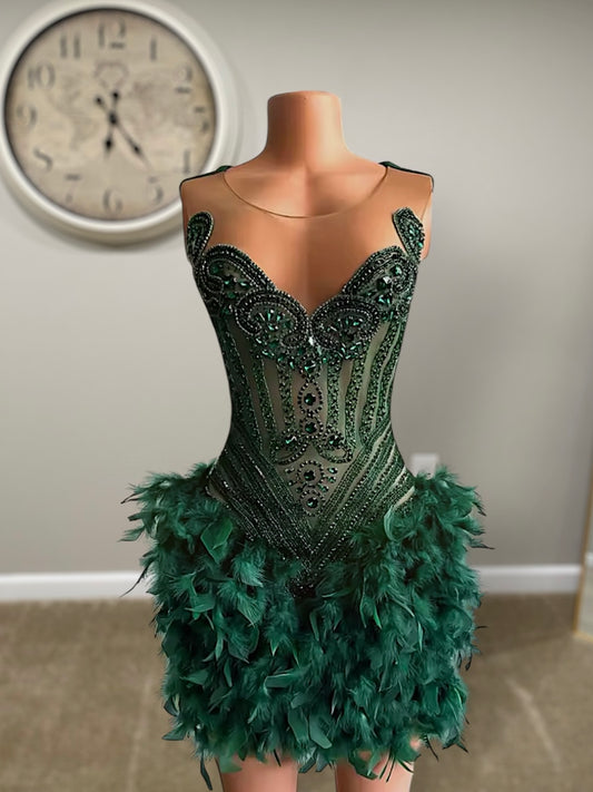 Jade Feather Dress